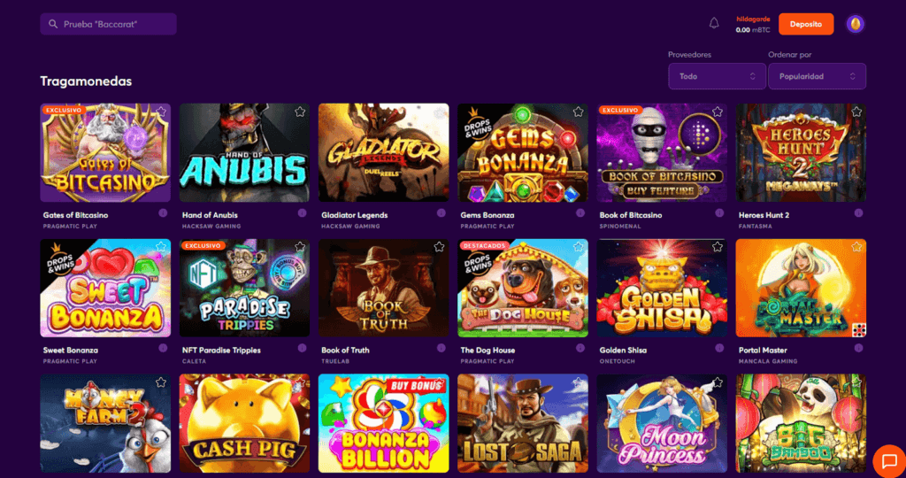 Juegos Bitcasino