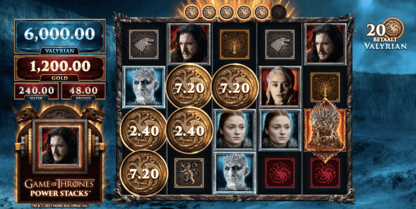 Tragamonedas hold and win Game of Thrones Power Stacks