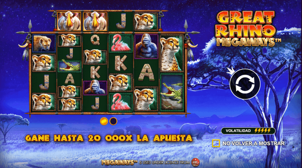 Jackpot de Great Rhino Megaways