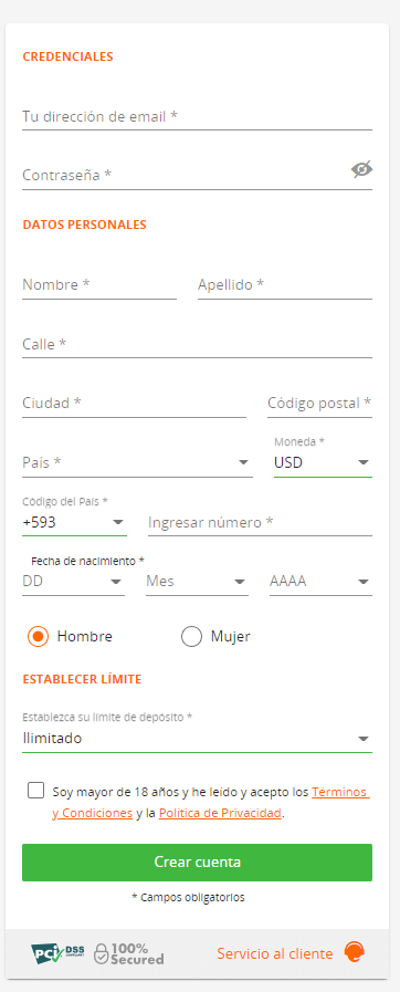 esta es la forma correcta de crear una cuenta en betsson ecuador