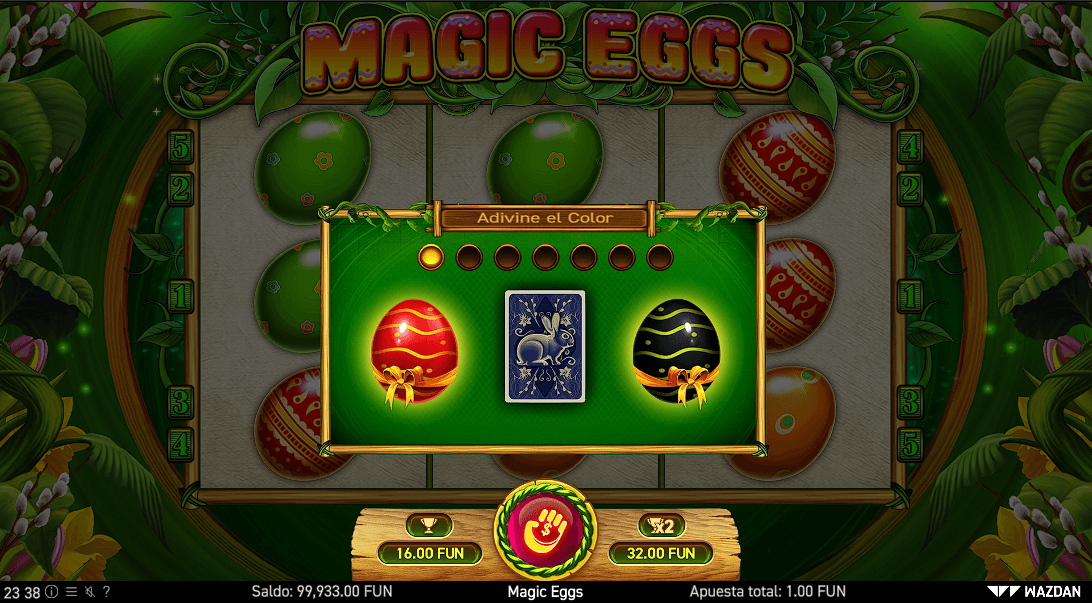 Magic eggs tragamonedas Wazdan Ecuador función arriesgar