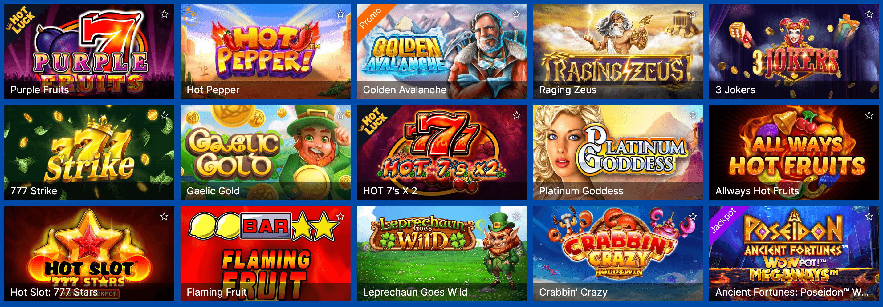 Juegos populares en LaTriBet