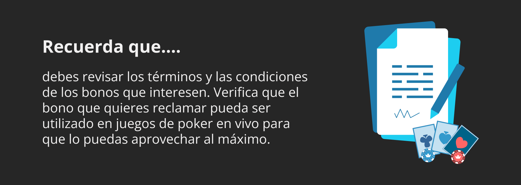 Términos y condiciones de bonos poker en vivo Ecuador 