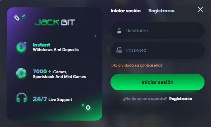 Proceso de registro en Jackbit Casino Ecuador