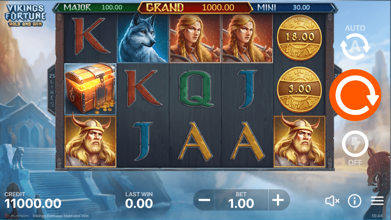 Vikings Fortune hold and win ejemplo de juego Playson
