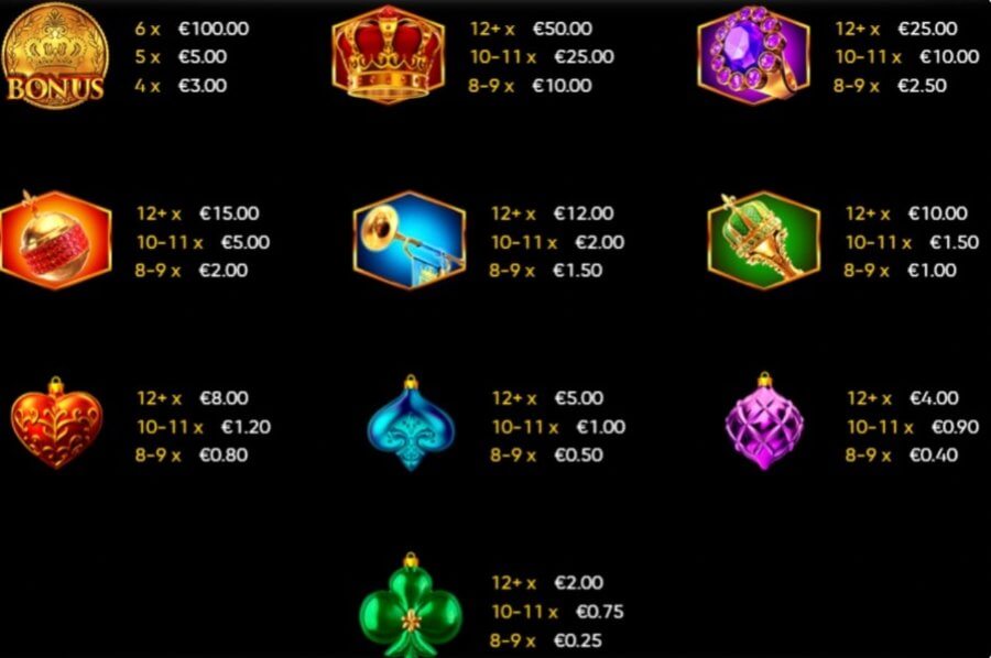 Símbolos slot Royal Xmass 2 