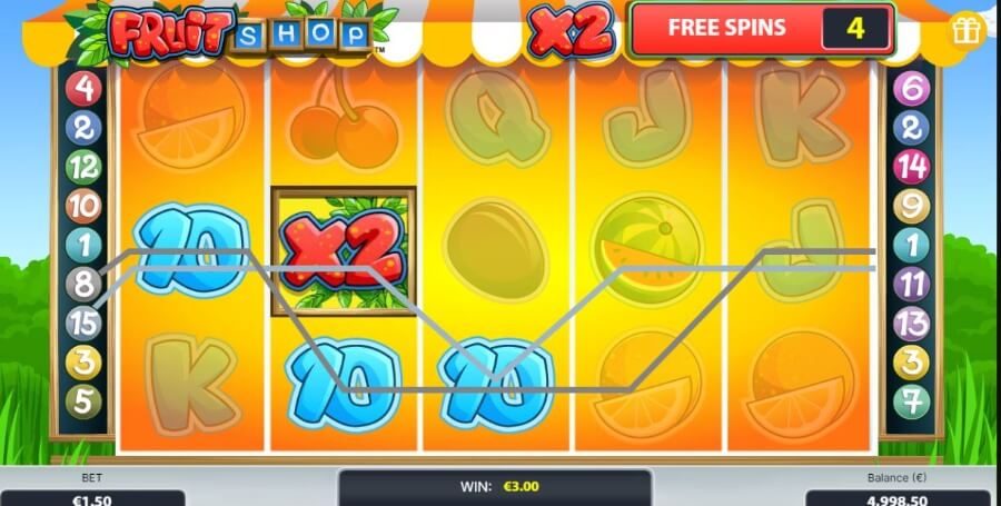 Fruit Shop slot - Giros gratis