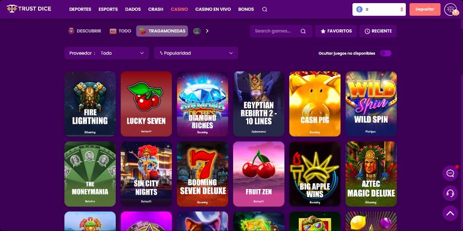 Tragamonedas Trustdice Casino Ecuador