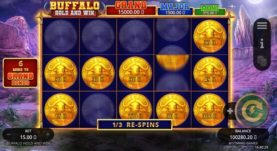 Ronda Hold and Win en la slot Buffalo Hold and Win