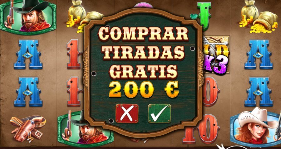 Compra de bonos en la tragamonedas Tragamonedas Wild West Gold 